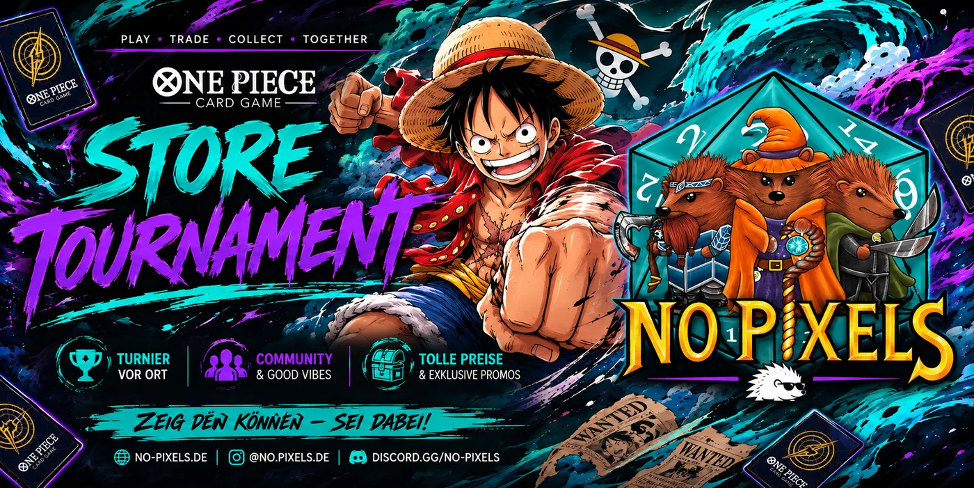 One Piece Card Game Store Tournament bei No Pixels – Turnier vor Ort, Community und Preise